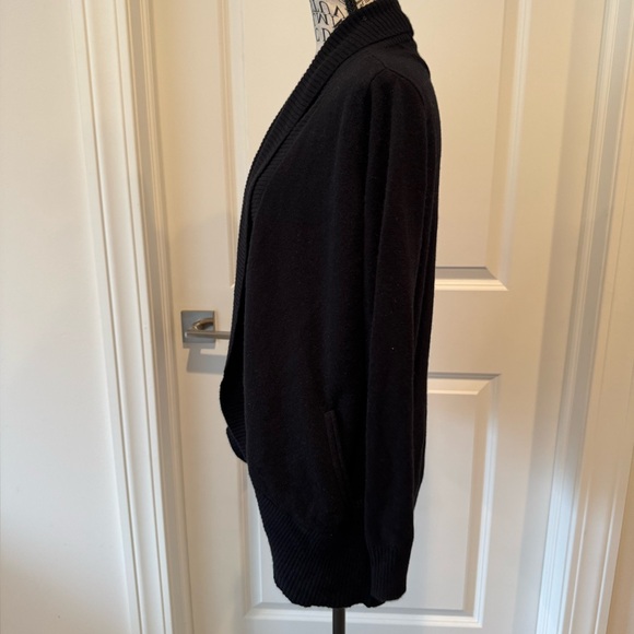 Quince 100% Cashmere Open-Front Sweater – Black, Size Small - Picture 6 of 8